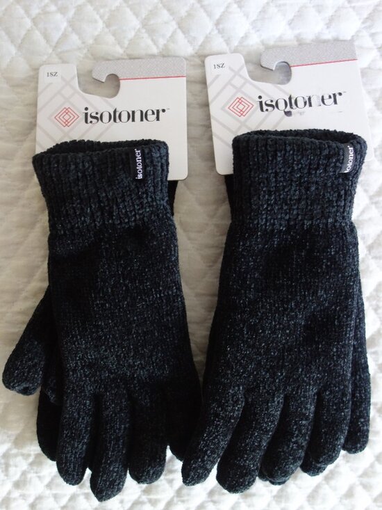isotoner Accessories - NWT $50 Two Pairs of Black Isotoner Gloves – One Size